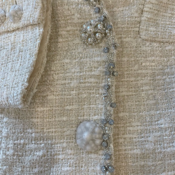 2022 spring Self-Portrait Cream Boucle Mini Dress - Picture 9 of 14